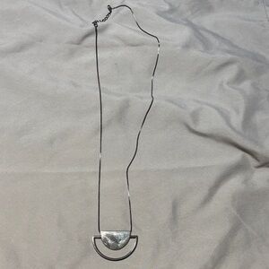 Silver Geometric Pendant Necklace